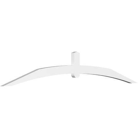 Ekena Millwork Archdale Architectural Grade PVC Gable Bracket, 96"W x 16"H x 2"D x 4"F, 4/12 Pitch GBP096X16X0204ARC00
